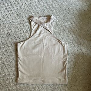 Cropped Abercrombie cross neck top